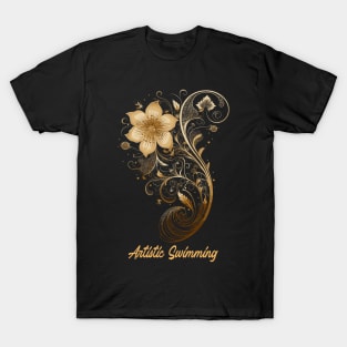 artistic swimming, synchronized swimming, golden dancers v8 T-Shirt